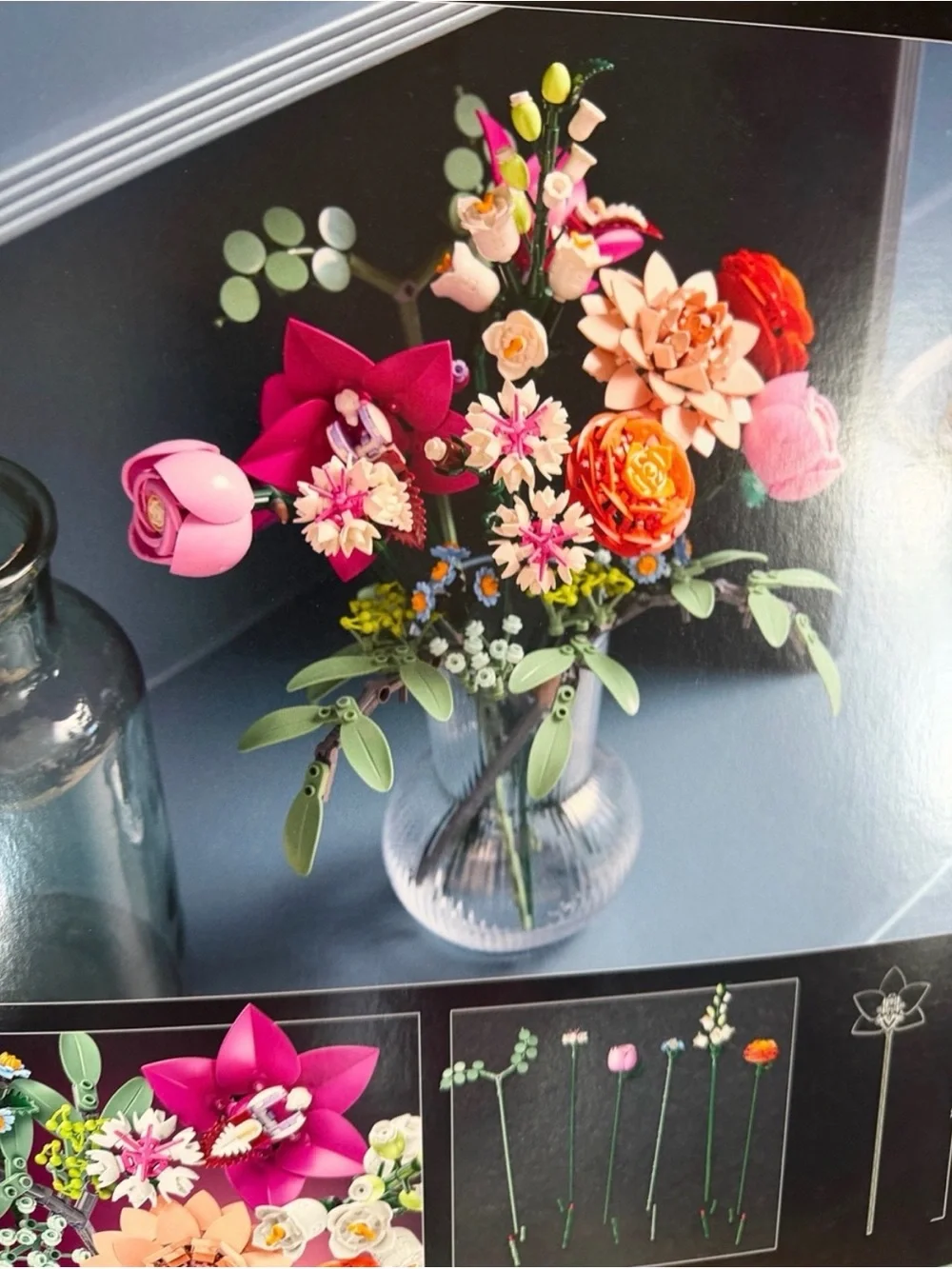 LEGO Pretty Pink Flower Bouquet-Pink, Coral & Orange Botanicals Bouquet